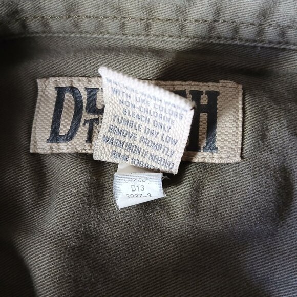 Duluth Trading Mens XL Brown Long Sleeve Utility Shirt Cotton Button Up Pockets - Picture 13 of 14